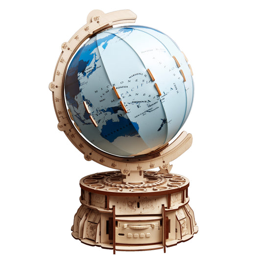 MIEBELY 3D Wooden Puzzles Illuminated Globe Music Box - Toytwist