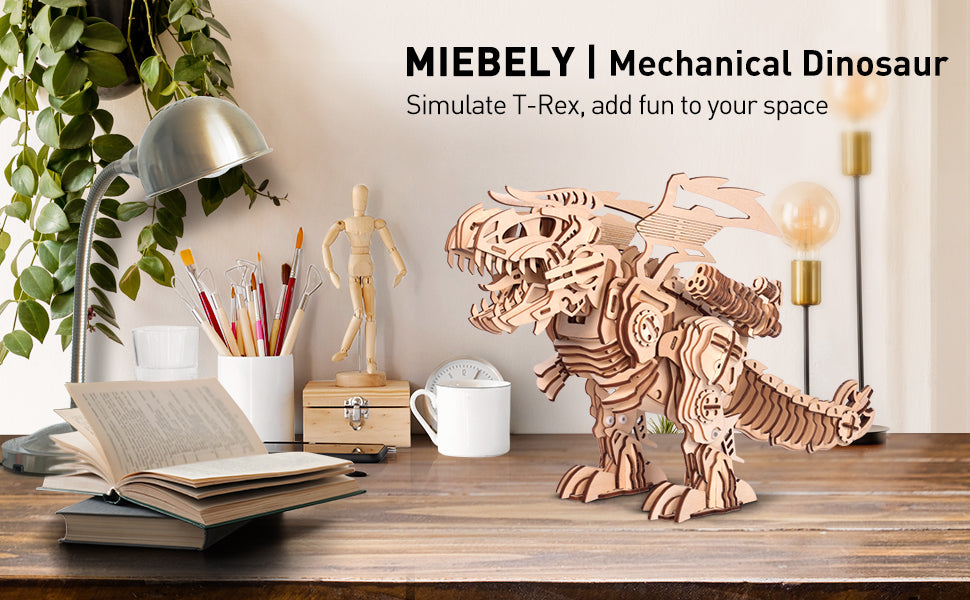 MIEBELY Wooden Puzzles Dinosaur Model Kits - Toytwist