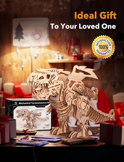 MIEBELY Wooden Puzzles Dinosaur Model Kits