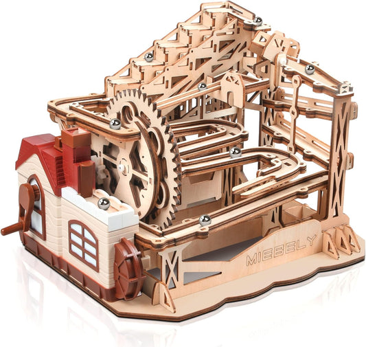 MIEBELY Electrical 3D Wooden Puzzles Adults DIY Marble Run Model - Toytwist