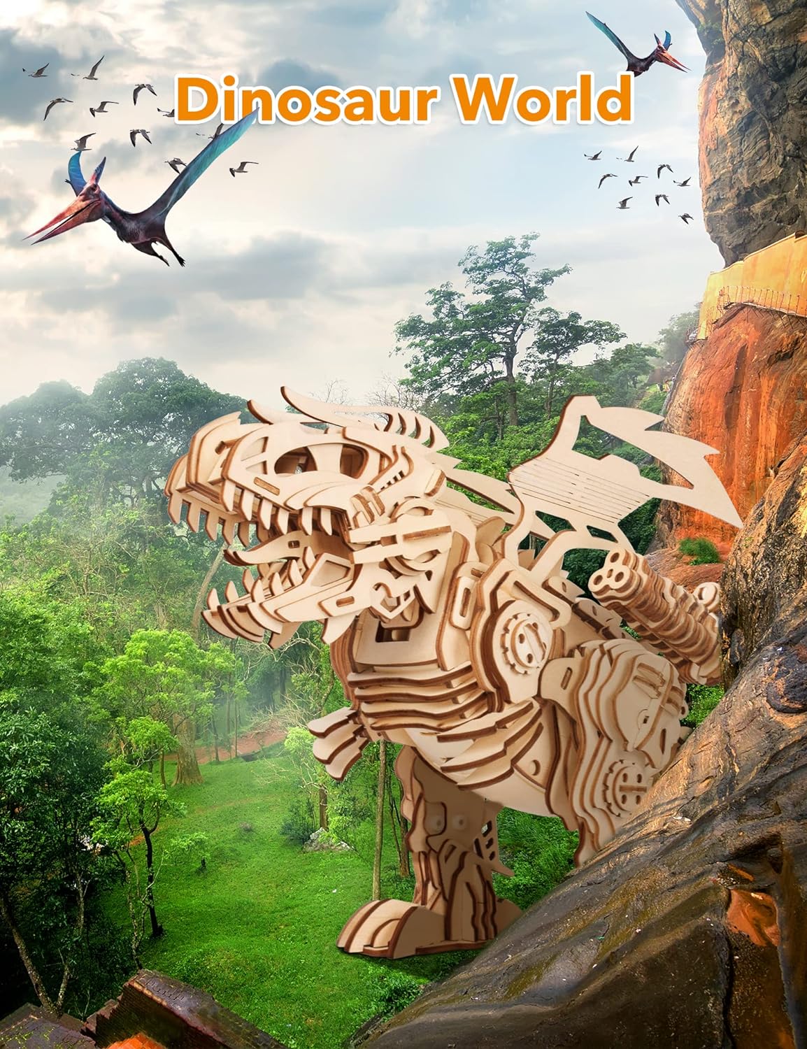 3D Wooden Puzzles Dinosaur Model Kits - Toytwist