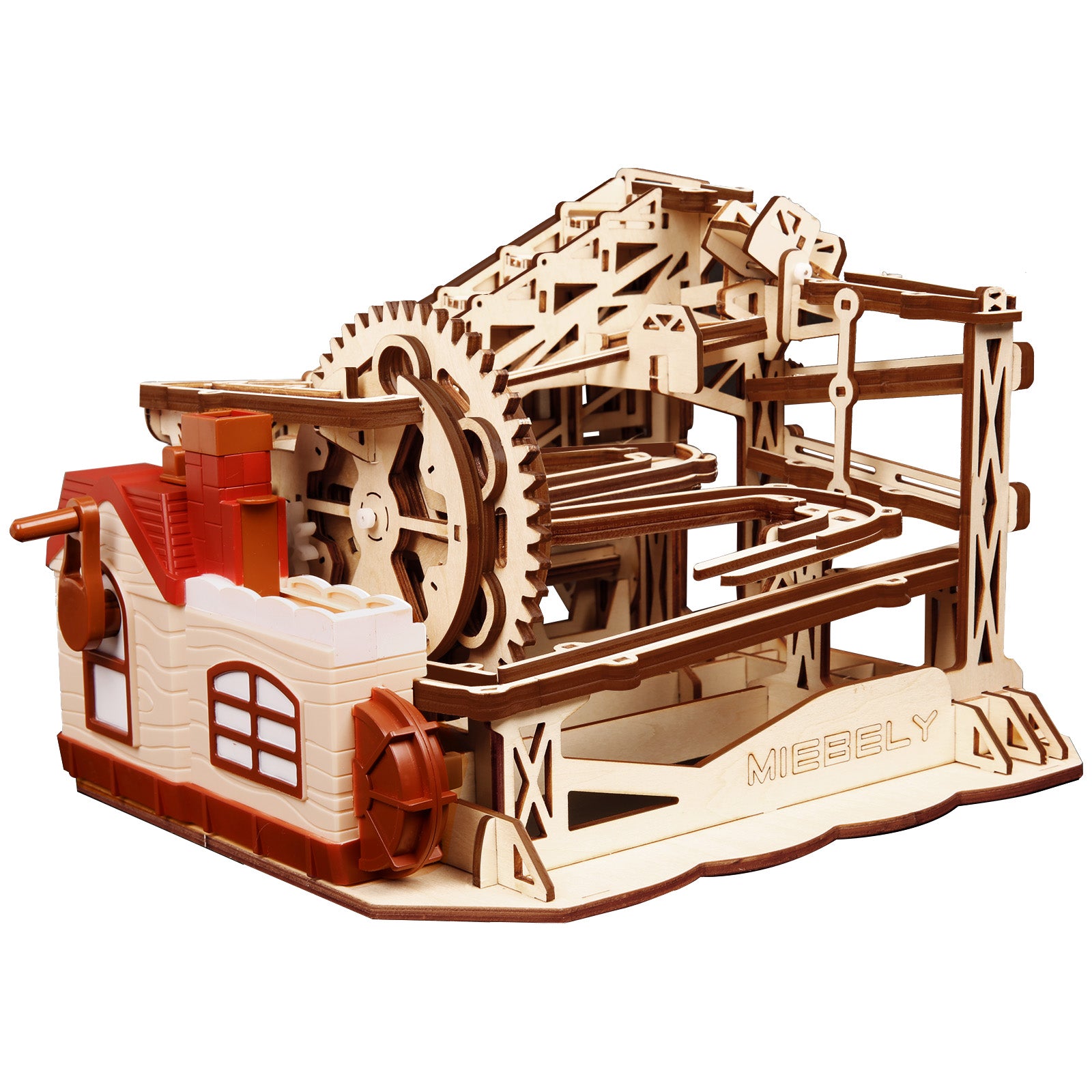 MIEBELY Electrical 3D Wooden Puzzles Adults DIY Marble Run Model - Toytwist